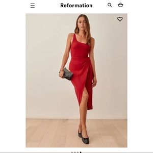 Reformation Red Kaila Knit Dress